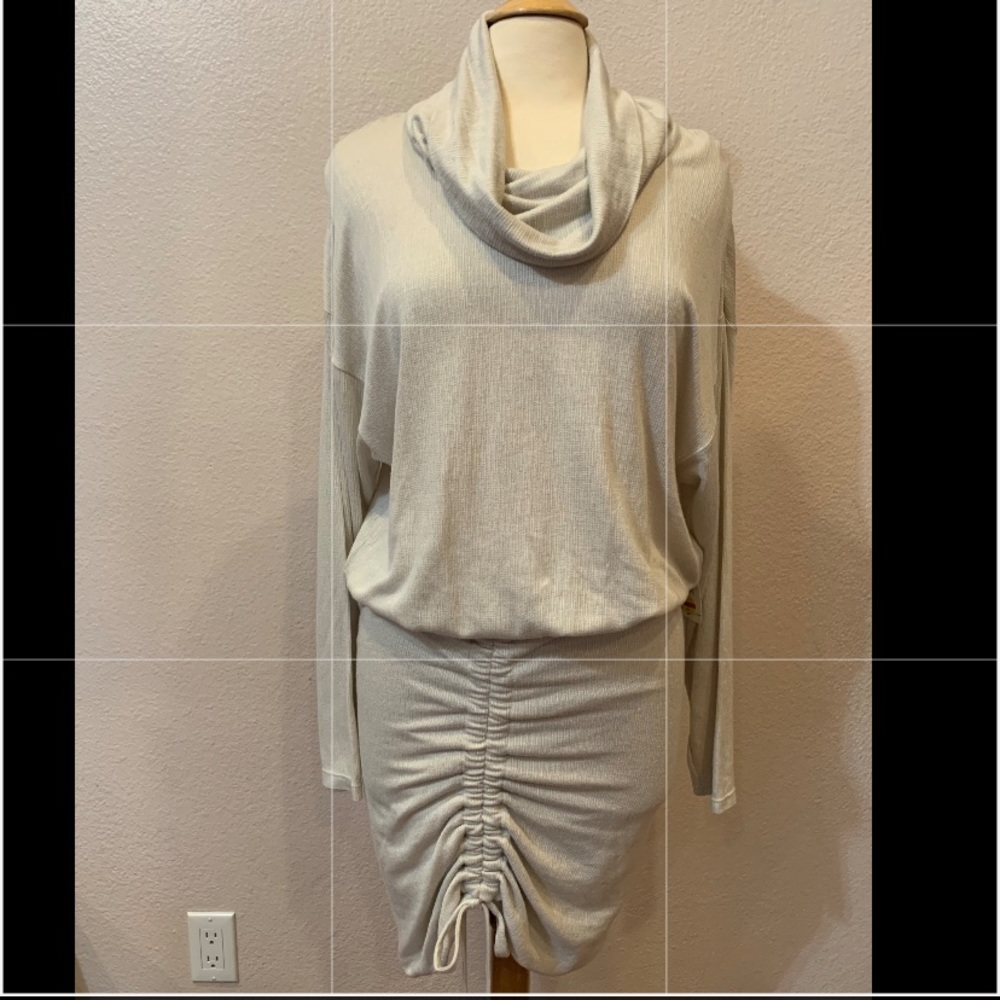 NWT FREE PEOPLE SUNDOWN COWL NECK KNIT DRESS M - Picture 4 of 8